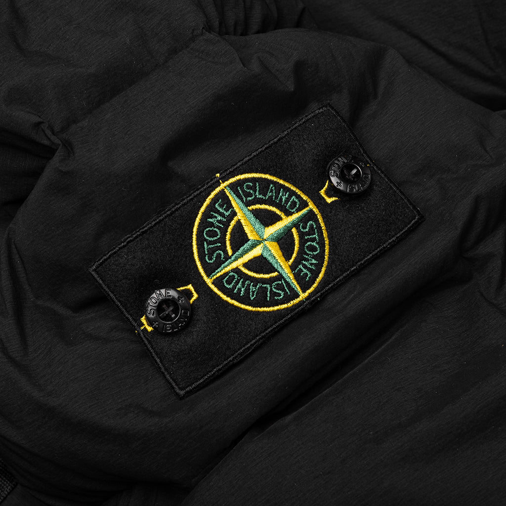 Stone Island Real Feather Hooded Jacket - Black