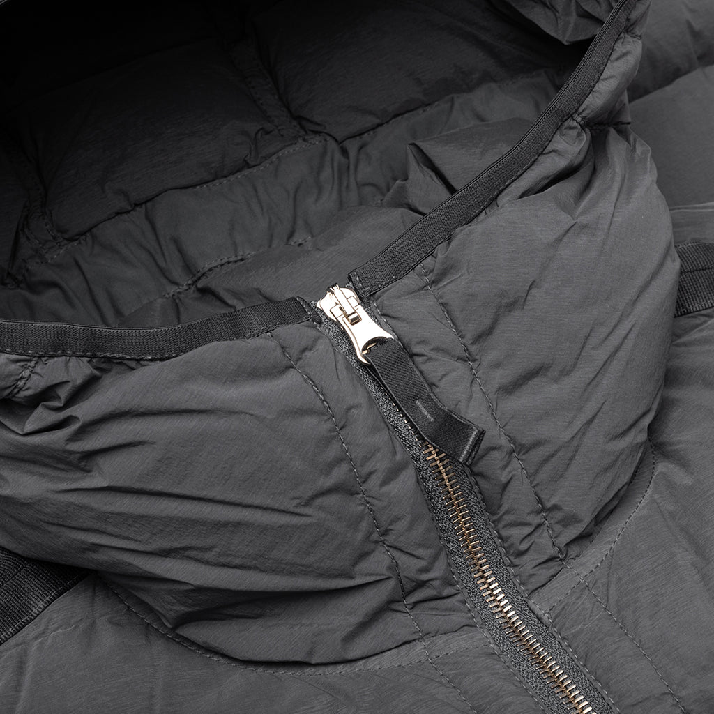 Stone Island Real Feather Hooded Jacket - Lead Grey