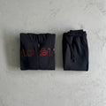 Trapstar Script Zip Through Tracksuit - Black/Red Ironleague