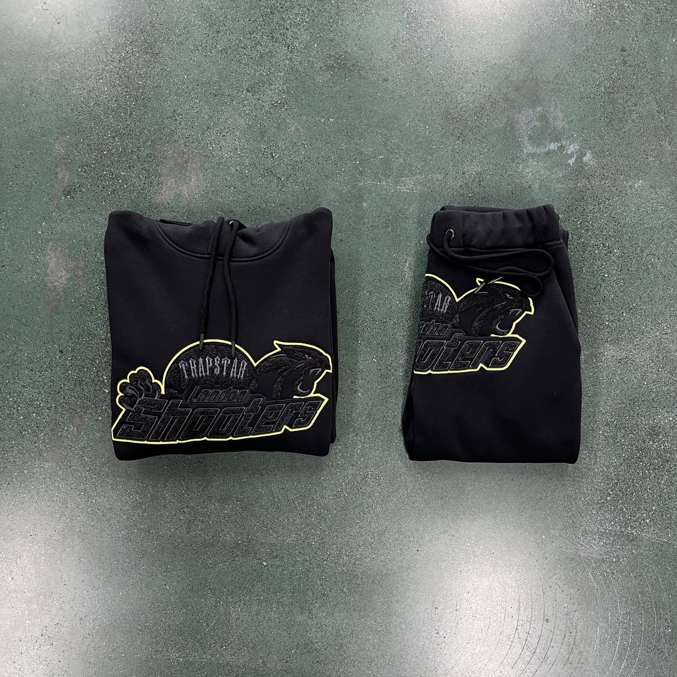 Trapstar Shooters Tracksuit - Black/Yellow Ironleague