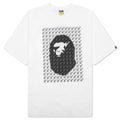 A BATHING APE STA Houndstooth Ape Head Tee - White/Black