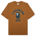 A BATHING APE STA Houndstooth College Relaxed Fit Tee - Brown