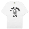 A BATHING APE STA Houndstooth College Relaxed Fit Tee - White
