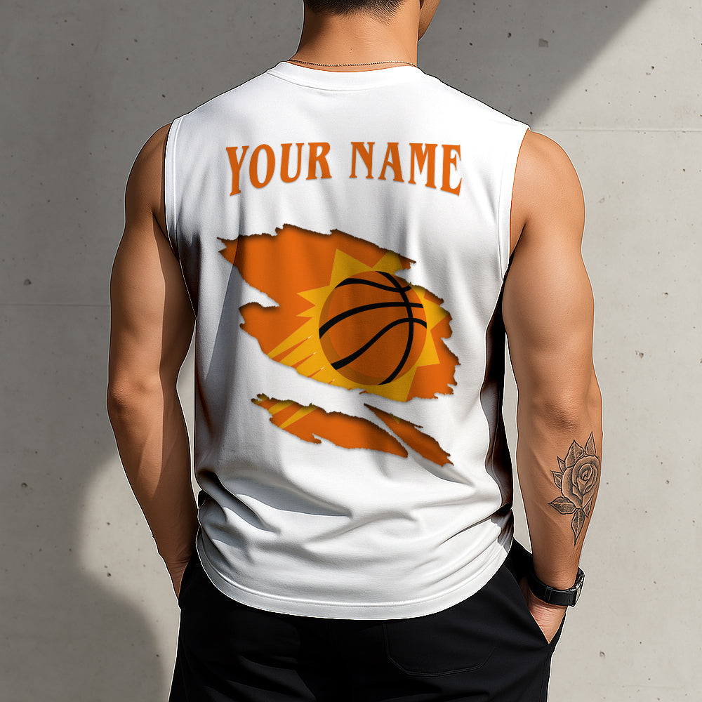 FINAL SALE - NEW CUSTOMIZED NBA21 PSU PHOENIX SUNS TANKTOP & GYM SHIRT