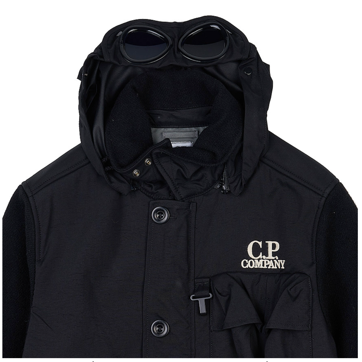 CP Company Duffel Goggle Jacket - Black Ironleague