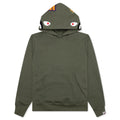 A BATHING APE Shark Pullover Hoodie - Olive Drab