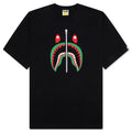 A BATHING APE Shark Tee Italy - Black