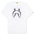 A BATHING APE Shark Tee #1 - White