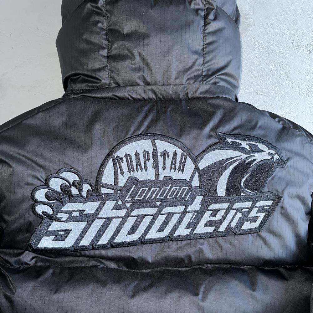 Trapstar Shooters Detachable Hooded Puffer Jacket - Black Ironleague