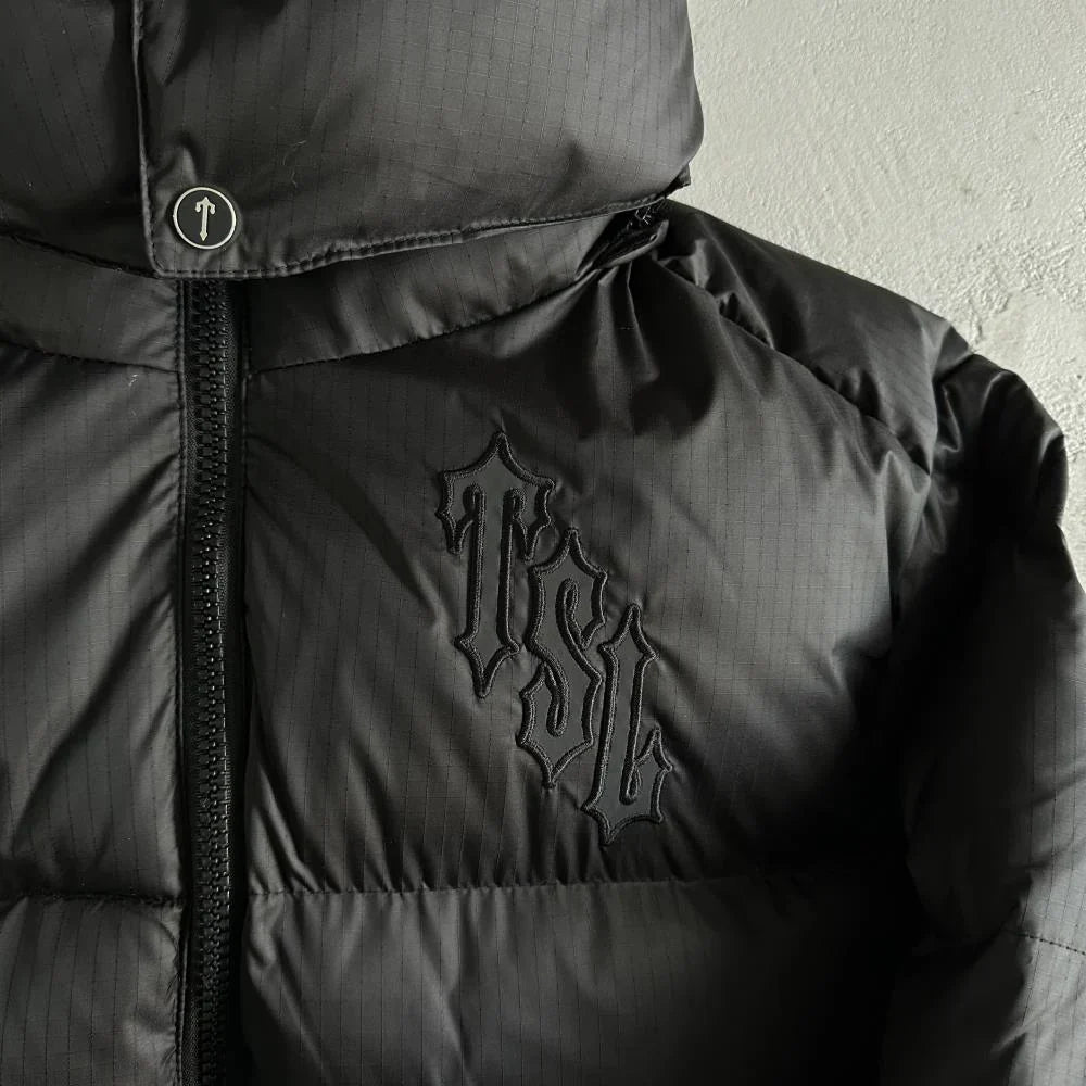 Trapstar Shooters Detachable Hooded Puffer Jacket - Black Ironleague