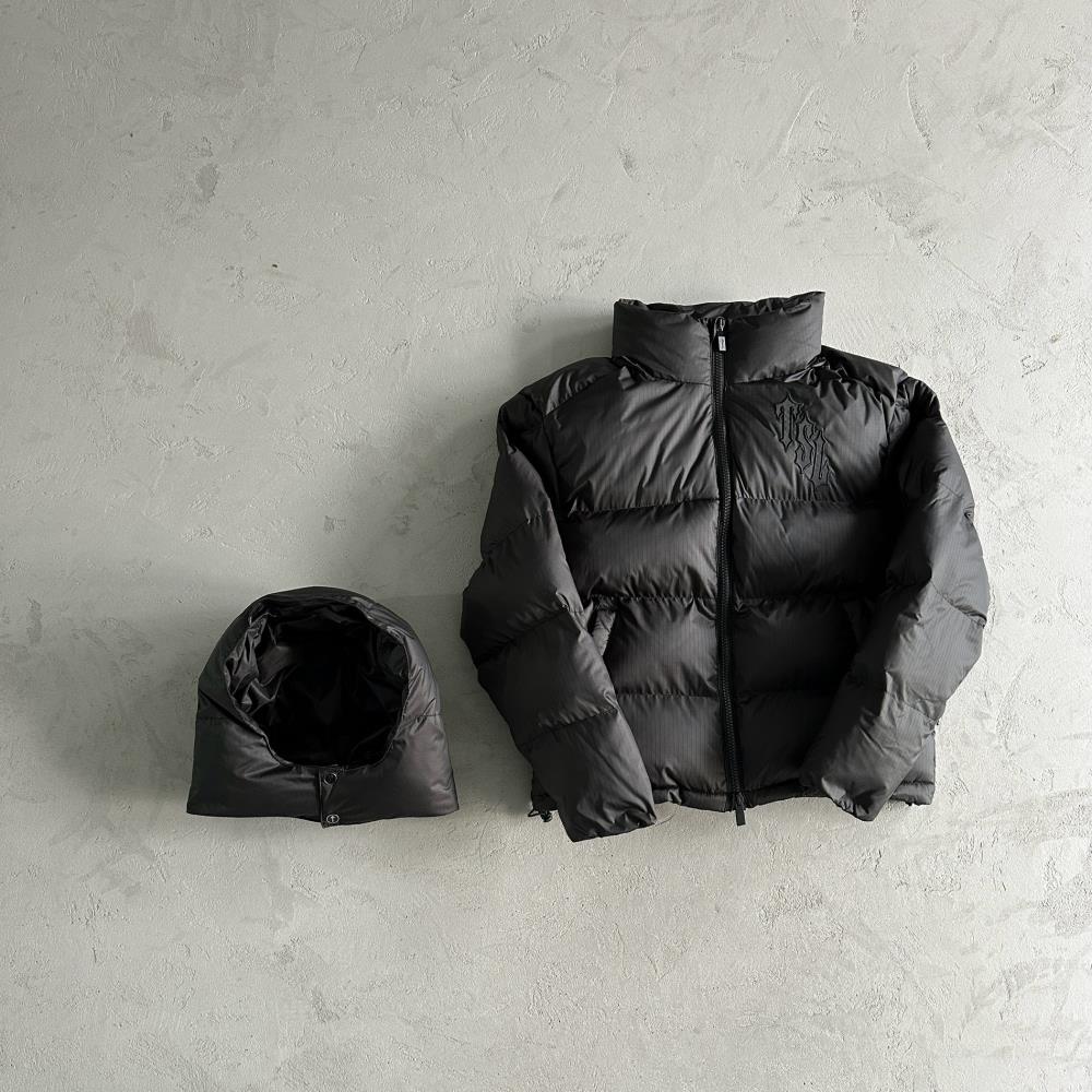 Trapstar Shooters Detachable Hooded Puffer Jacket - Black Ironleague