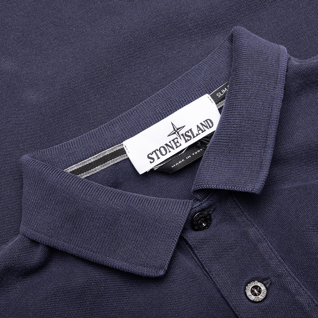 Stone Island Short-Sleeve Polo - Navy Blue