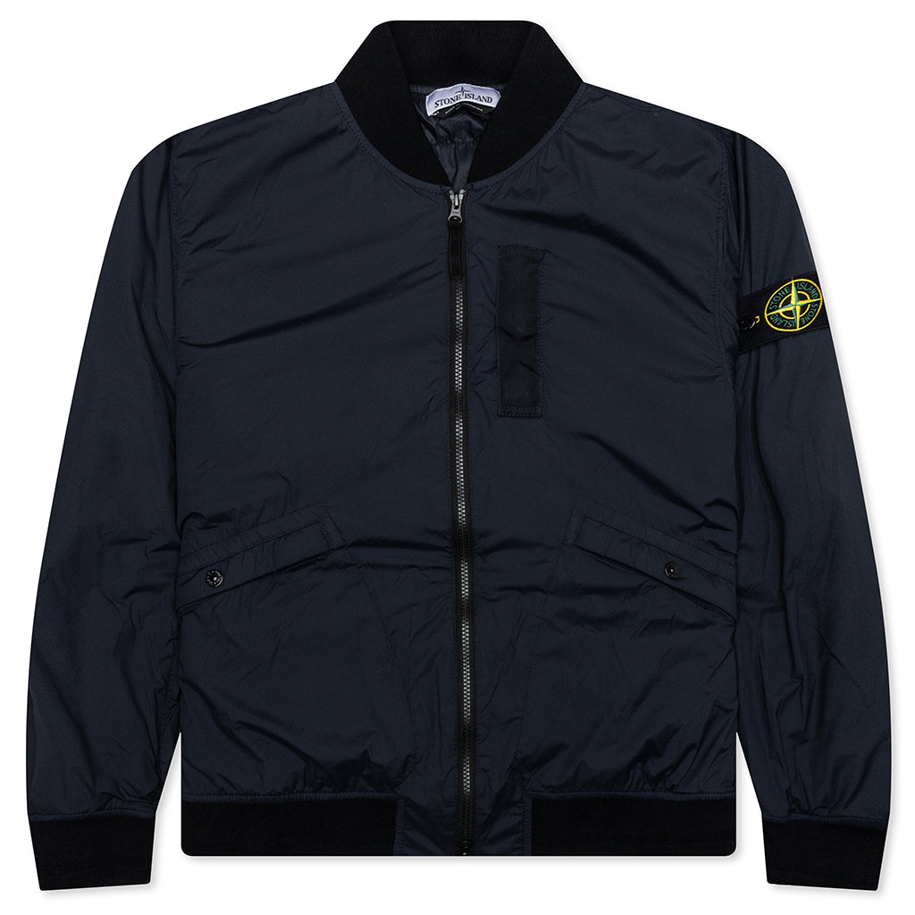 Stone Island Skin Touch Nylon Bomber Jacket - Navy Blue