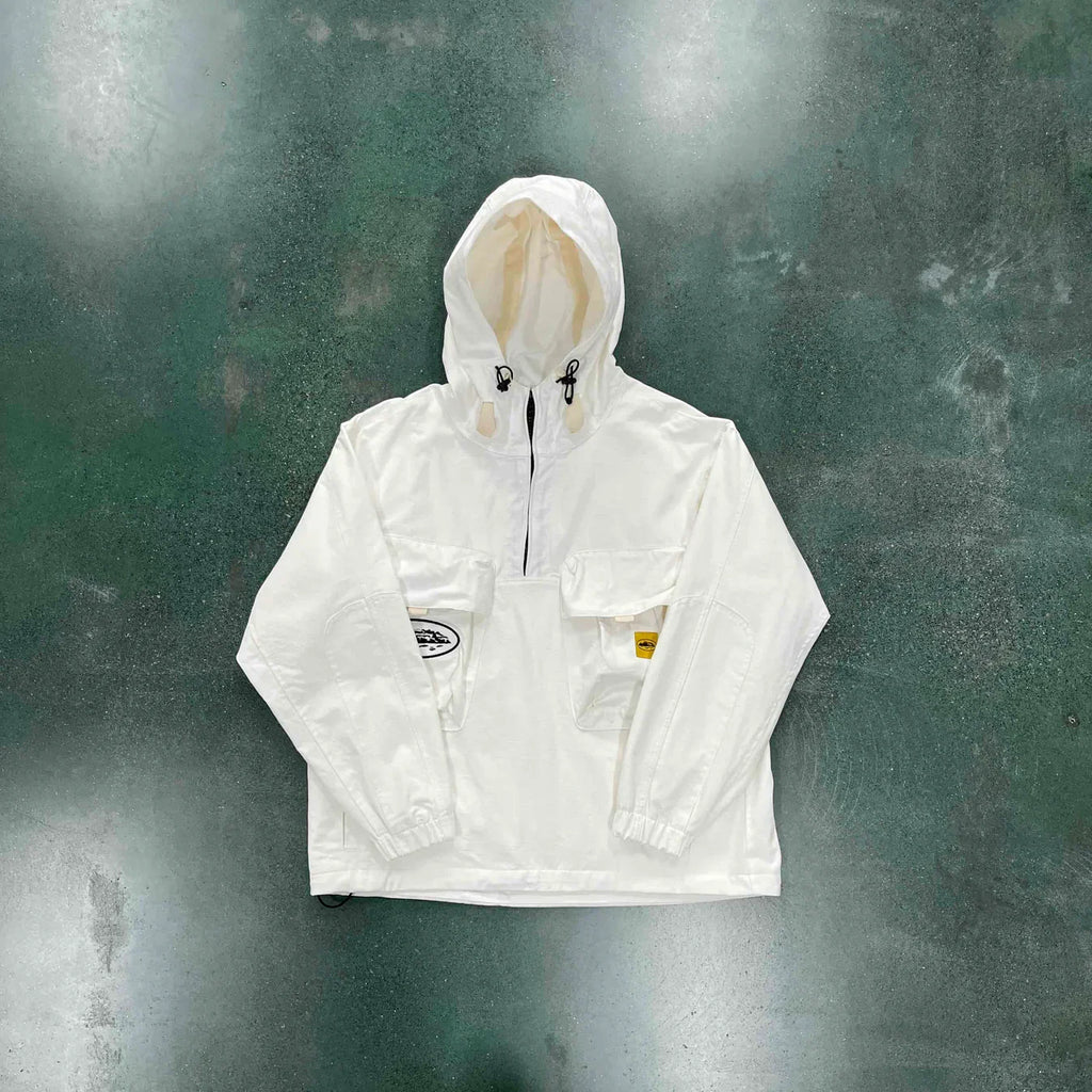 Corteiz Slant Pocket Jacket - White Ironleague