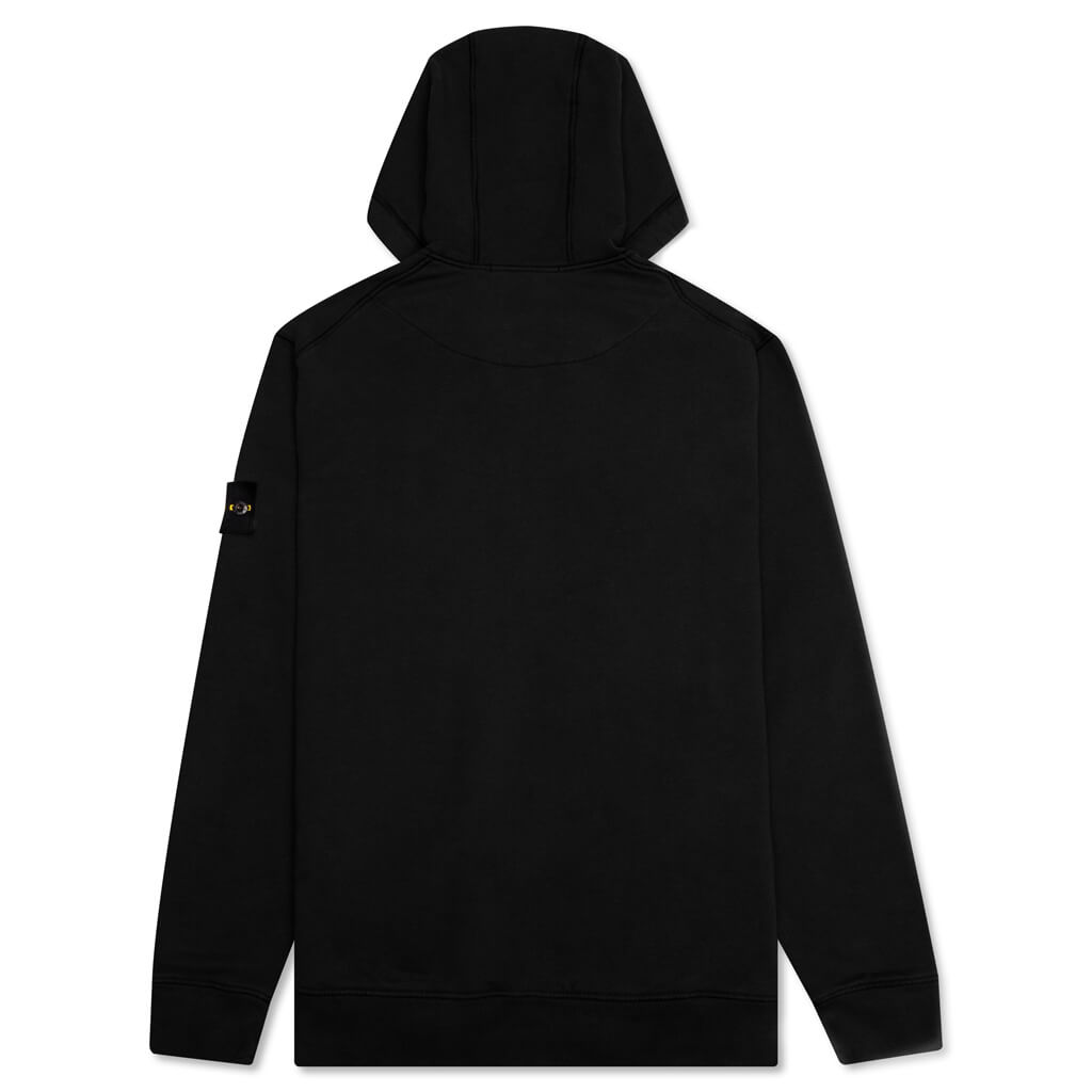 Stone Island Hooded Full Zip Sweatshirt 64220 - Black