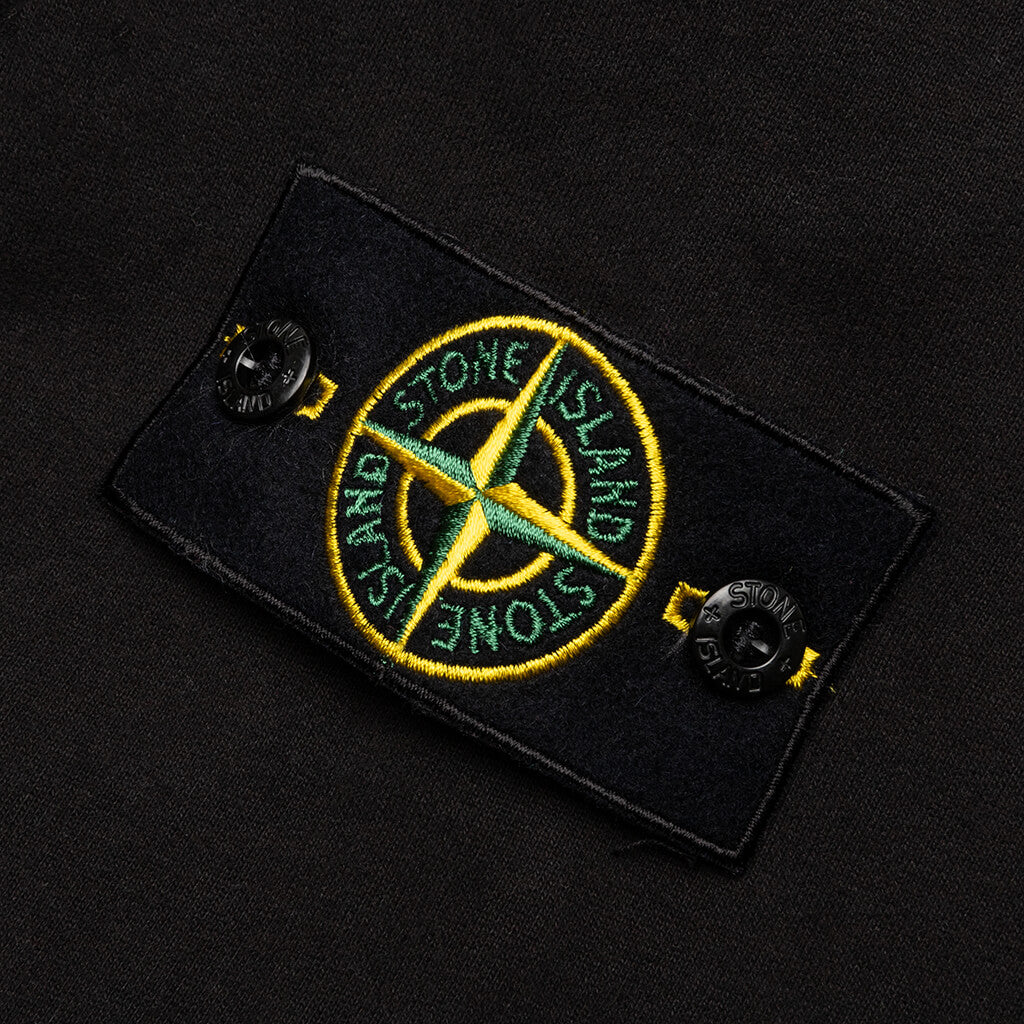 Stone Island Hooded Full Zip Sweatshirt 64220 - Black