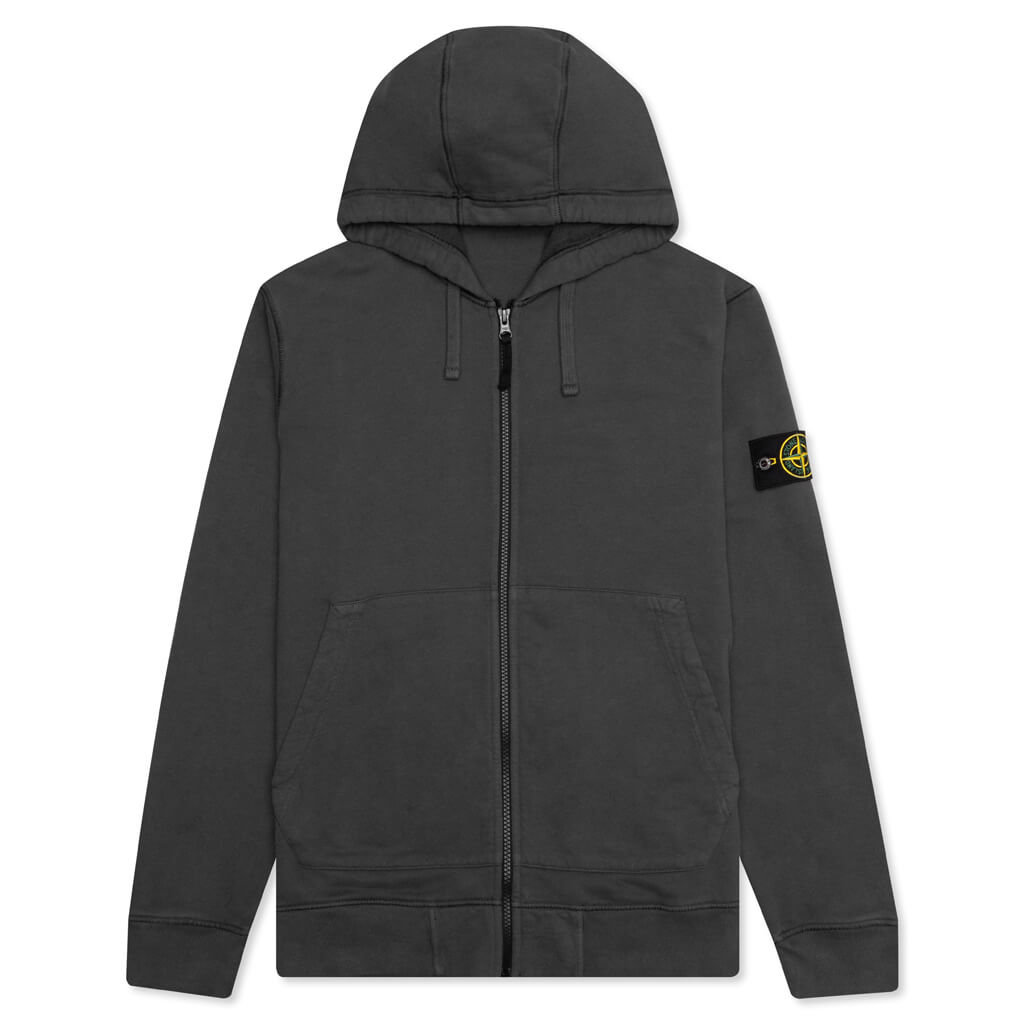 Stone Island Hooded Full Zip Sweatshirt 64220 - Charcoal