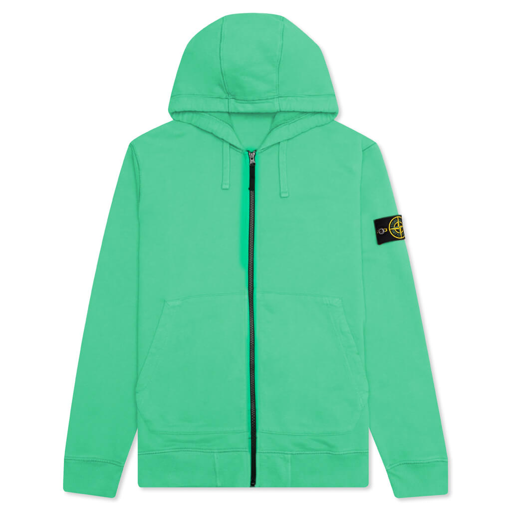 Stone Island Hooded Full Zip Sweatshirt 64220 - Green