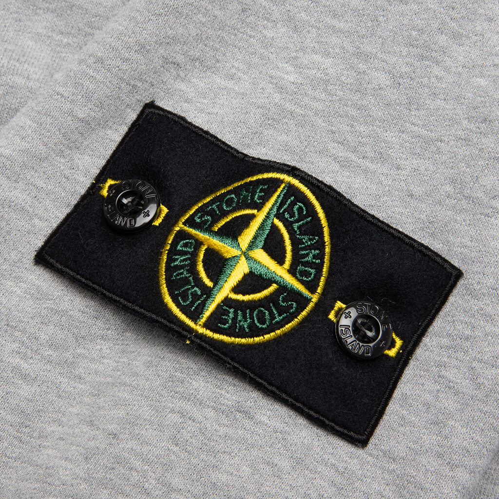 Stone Island Hooded Full Zip Sweatshirt 64220 - Melange Grey