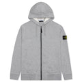 Stone Island Hooded Full Zip Sweatshirt 64220 - Melange Grey