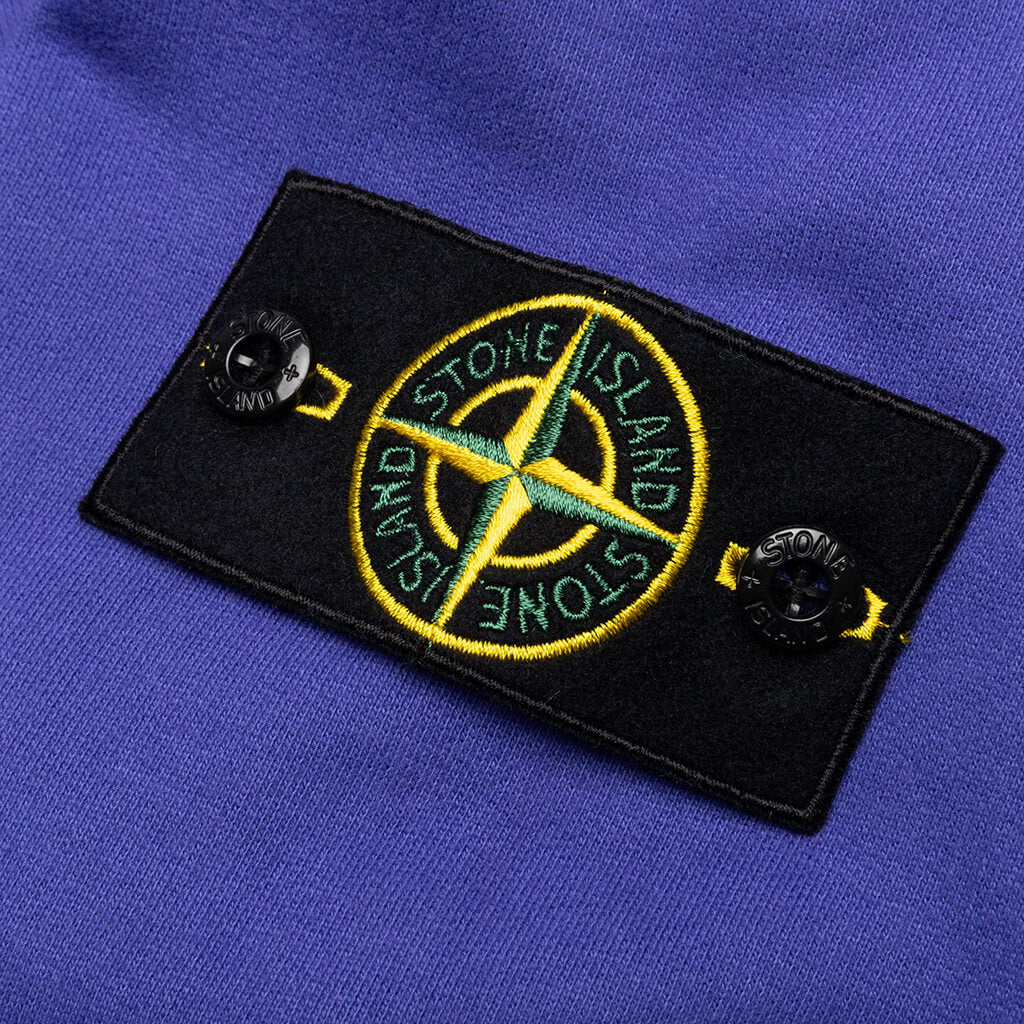 Stone Island Hooded Full Zip Sweatshirt 64220 - Periwinkle