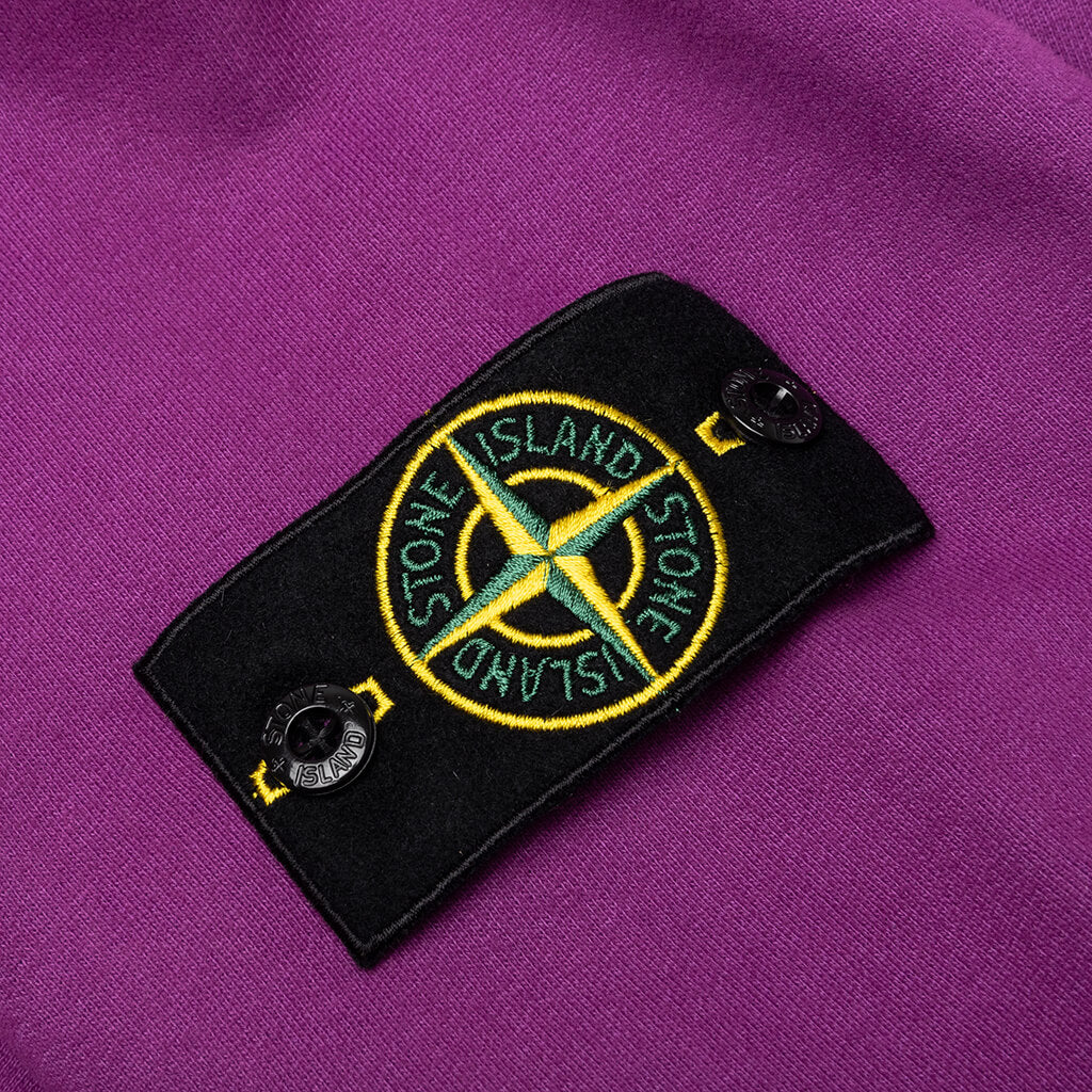 Stone Island Hooded Full Zip Sweatshirt 64220 - Purple