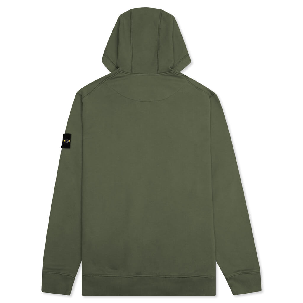 Stone Island Hooded Full Zip Sweatshirt 64220 - Sage Green