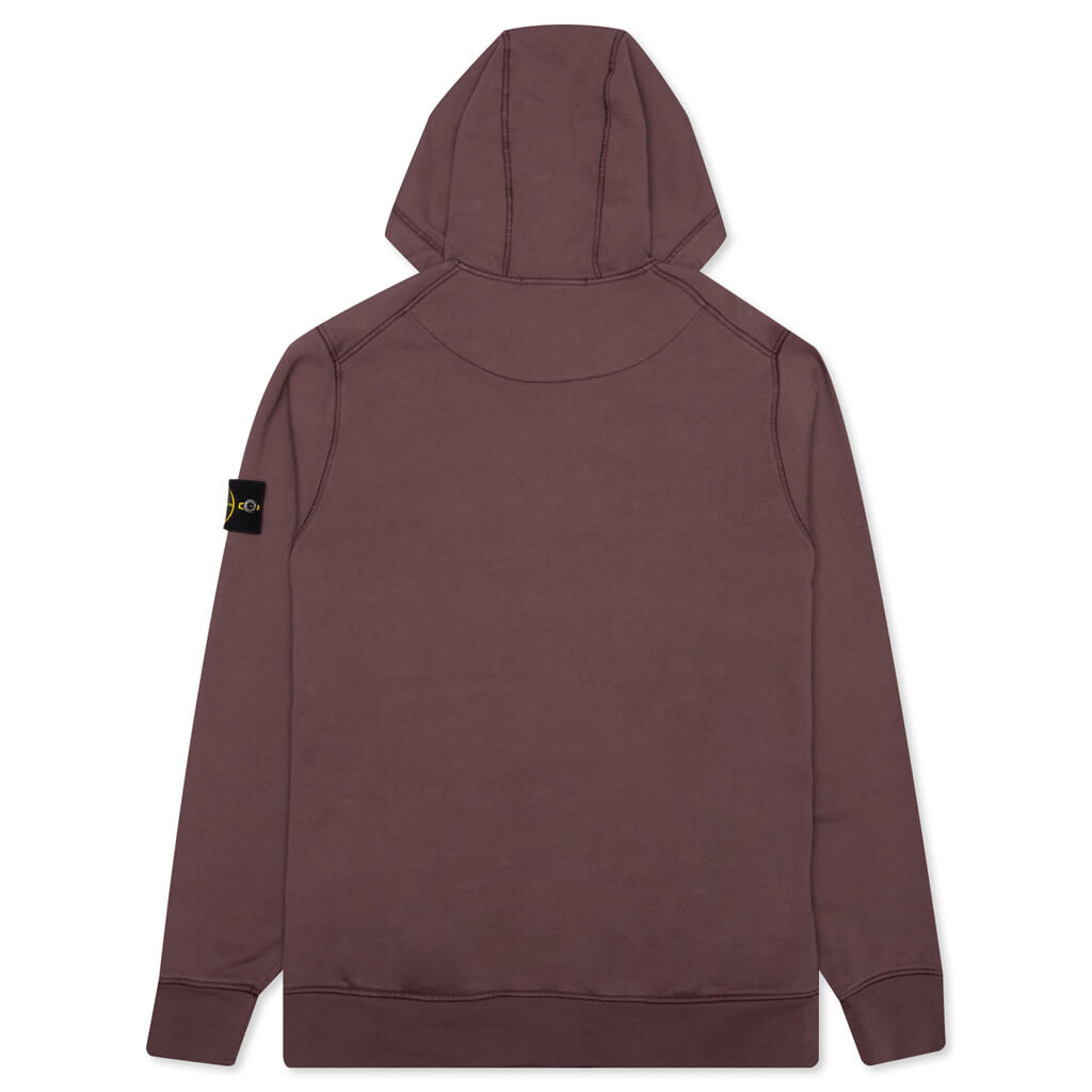 Stone Island Full Zip Hooded Sweatshirt 64251 - Dark Burgundy