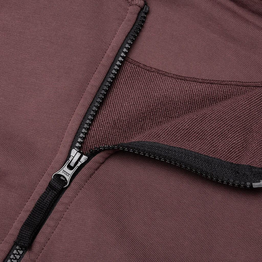 Stone Island Full Zip Hooded Sweatshirt 64251 - Dark Burgundy