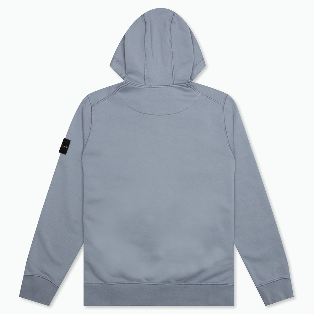 Stone Island Full Zip Hooded Sweatshirt 64251 - Mid Blue