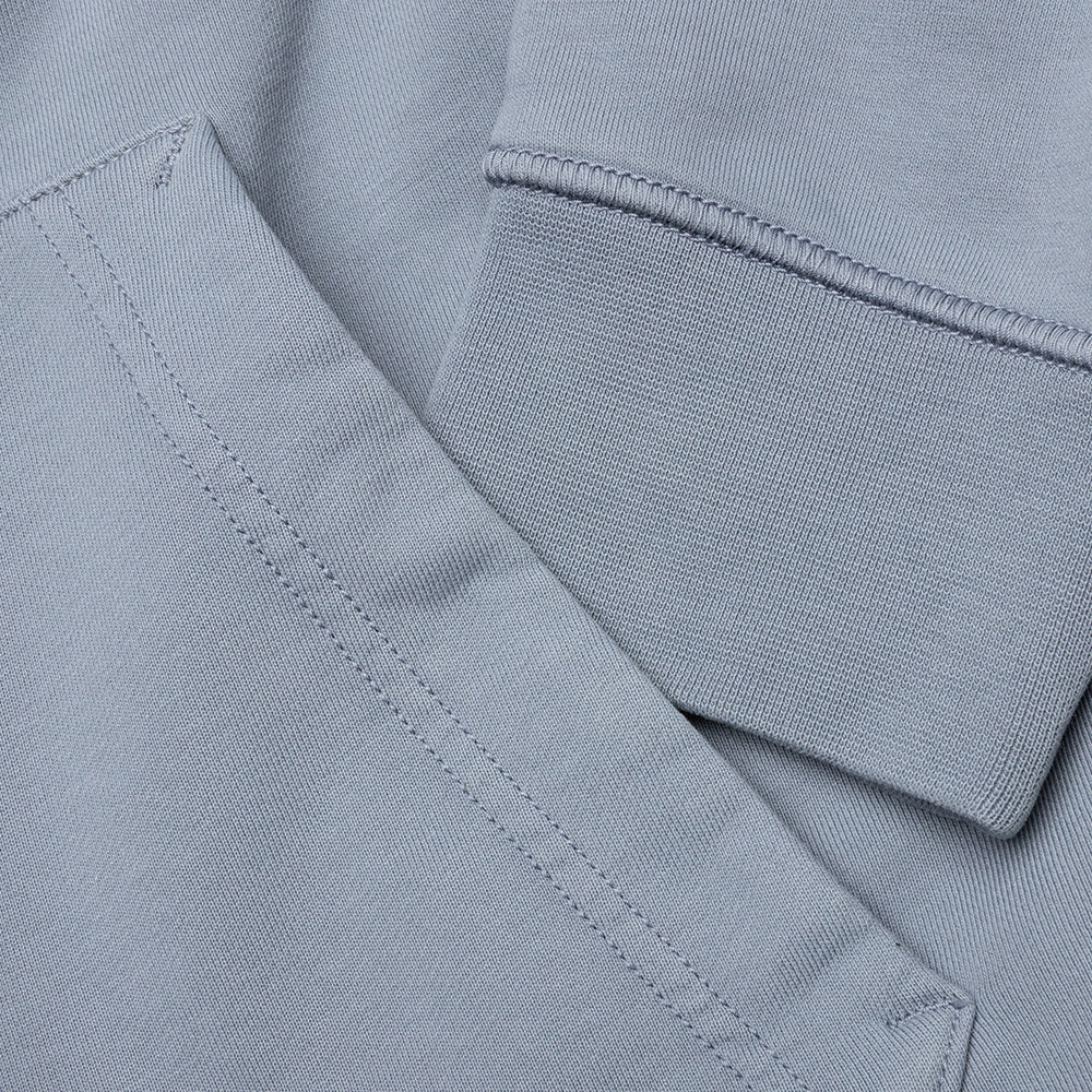 Stone Island Full Zip Hooded Sweatshirt 64251 - Mid Blue