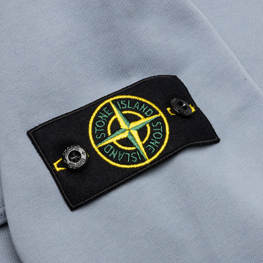 Stone Island Full Zip Hooded Sweatshirt 64251 - Mid Blue