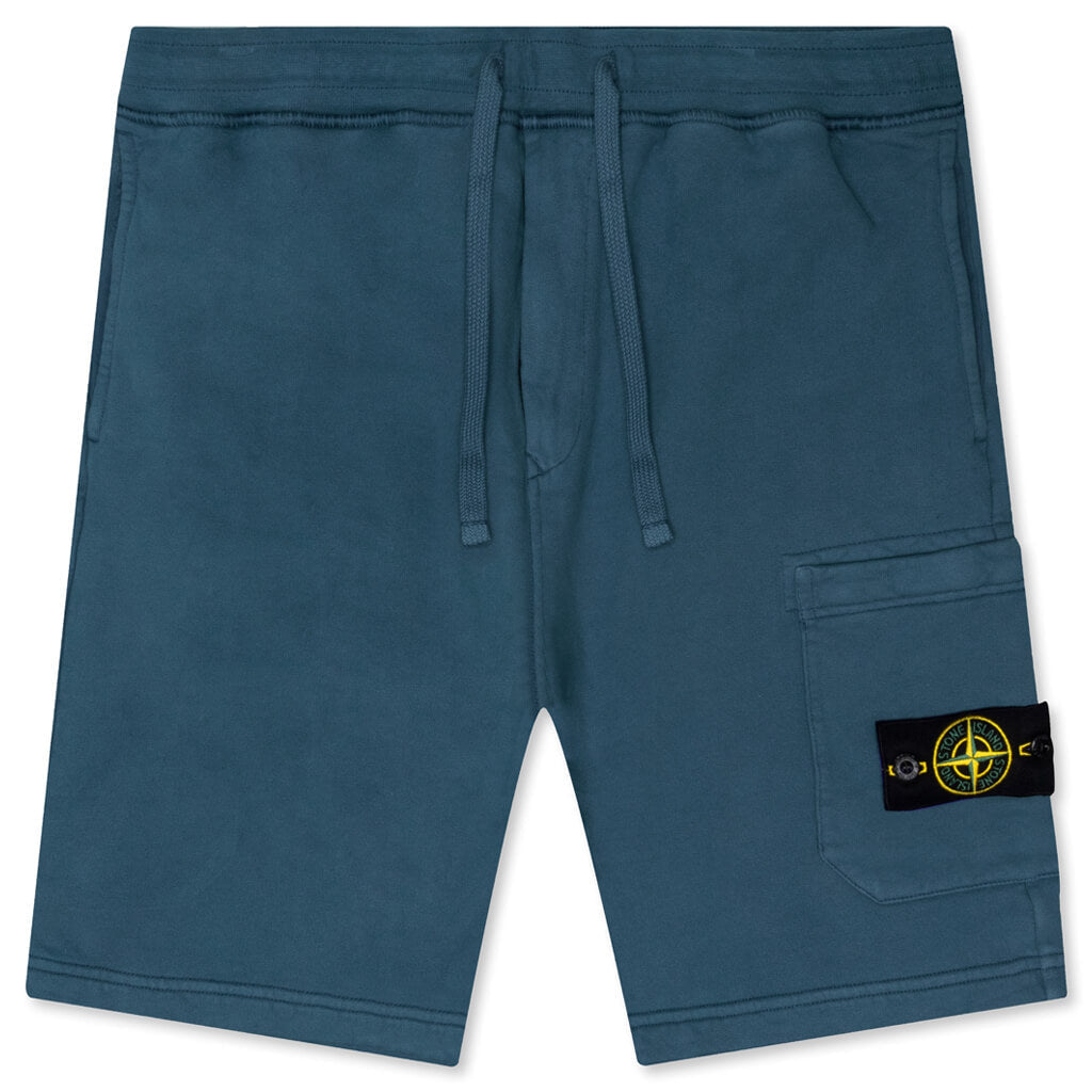 Stone Island Fleece Shorts 64620 - Cobalt Blue