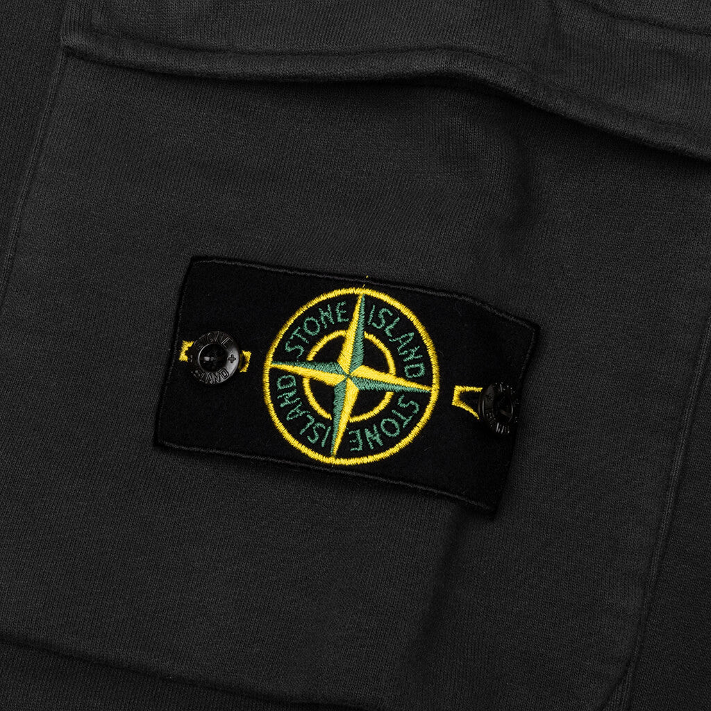 Stone Island Brushed Cargo Fleece Pants - Charcoal