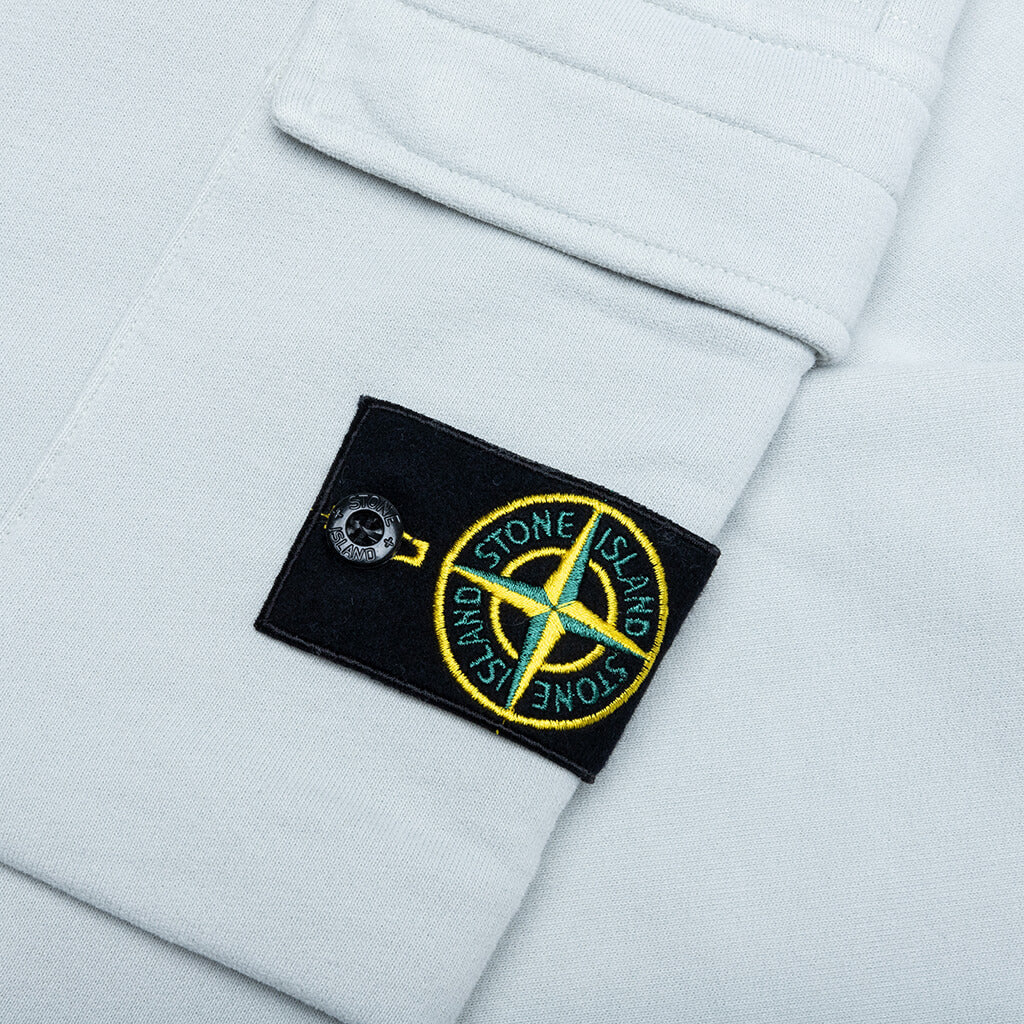Stone Island Brushed Cargo Fleece Pants - Pearl Grey