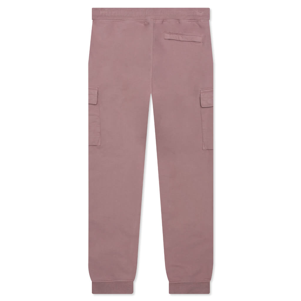 Stone Island Brushed Cargo Fleece Pants - Red Onion