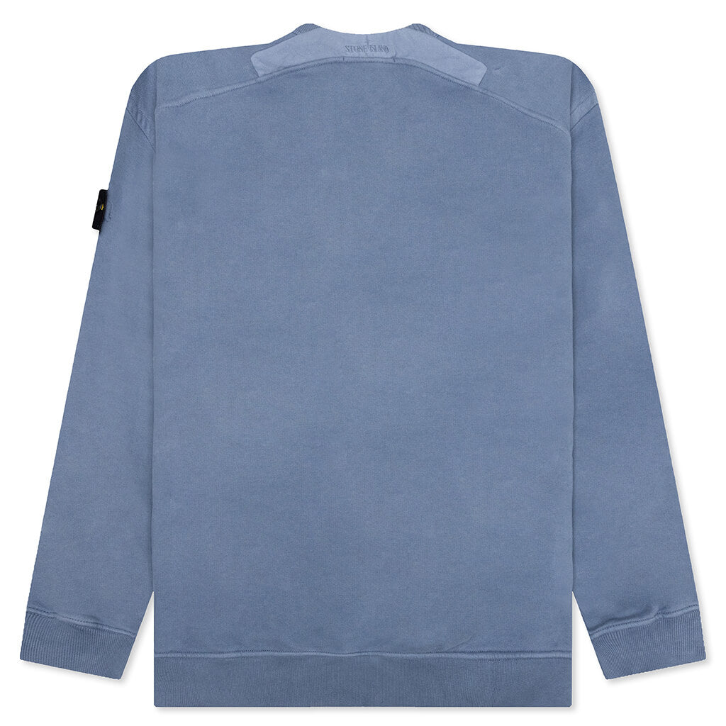 Stone Island Brushed Crewneck Sweatshirt - Avio Blue