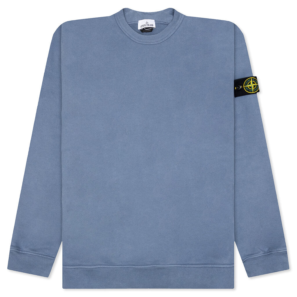 Stone Island Brushed Crewneck Sweatshirt - Avio Blue