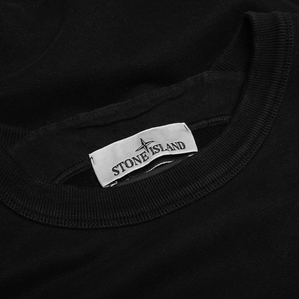 Stone Island Brushed Crewneck Sweatshirt - Black