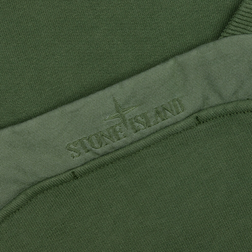 Stone Island Brushed Crewneck Sweatshirt - Olive Green