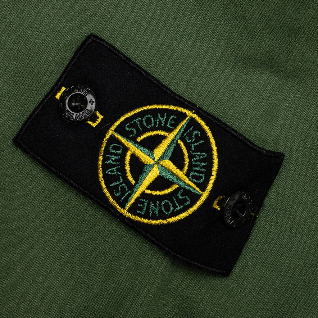 Stone Island Brushed Crewneck Sweatshirt - Olive Green