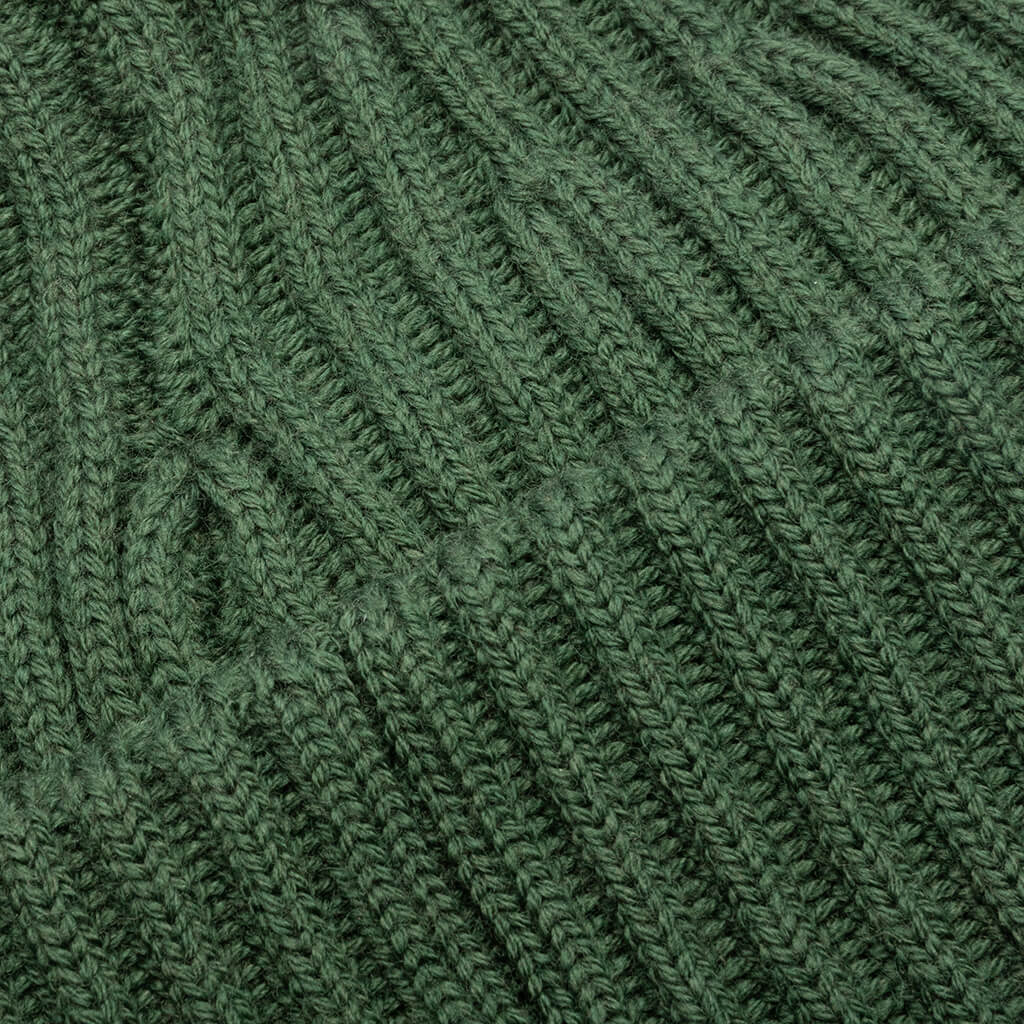 Stone Island Full Rib Wool Beanie - Olive Green