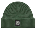 Stone Island Full Rib Wool Beanie - Olive Green