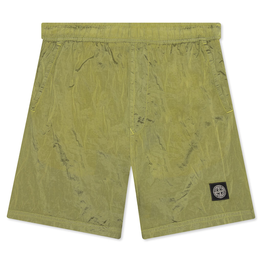 Stone Island Econyl Regenerated Nylon Swim Trunks - Lemon
