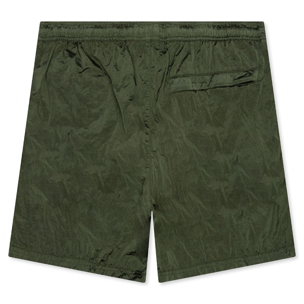 Stone Island Econyl Regenerated Nylon Swim Trunks - Olive Green