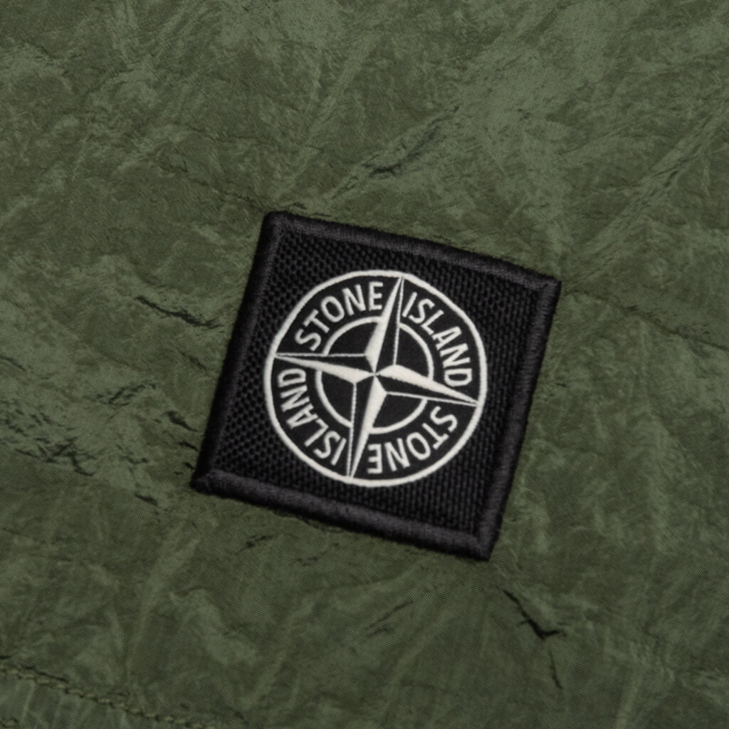 Stone Island Econyl Regenerated Nylon Swim Trunks - Olive Green
