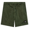 Stone Island Econyl Regenerated Nylon Swim Trunks - Olive Green