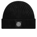Stone Island Full Rib Wool Beanie - Black