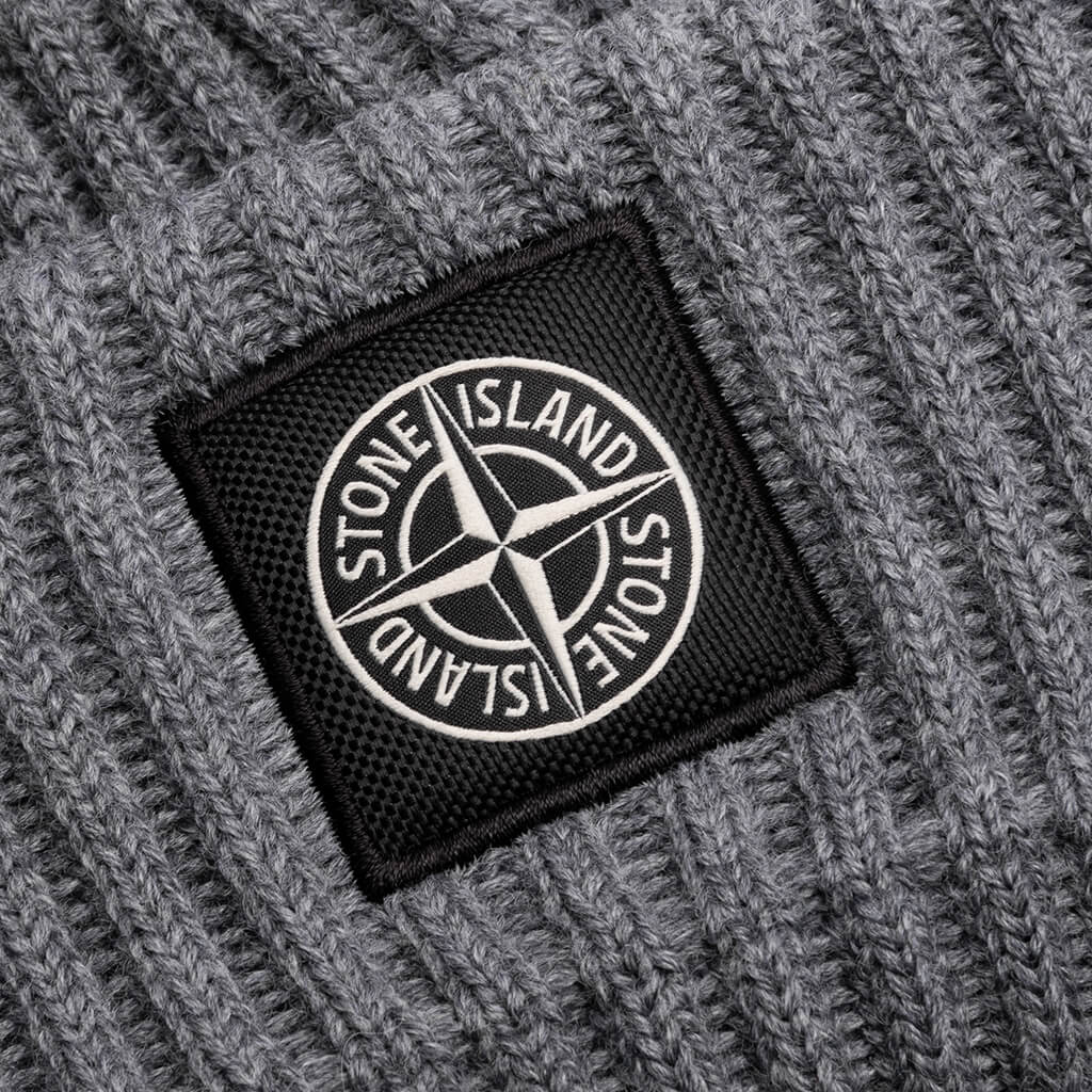 Stone Island Full Rib Wool Beanie - Grey