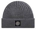Stone Island Full Rib Wool Beanie - Grey